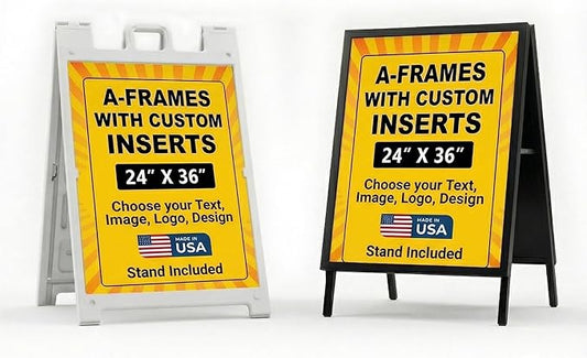 Custom A-Frame Sign Inserts by DreamController