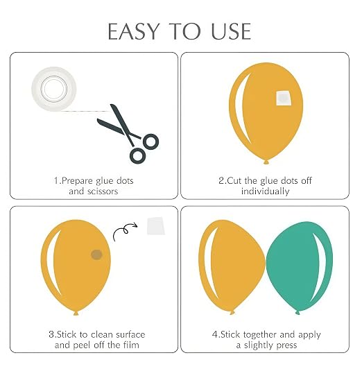 1000 Sticky dots, Transparent Balloon Glue, Removable Sticky dots, Double-Sided - Image 2