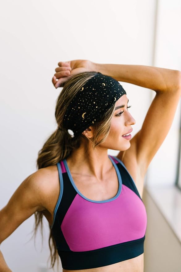 Maven Thread 4" Wide Workout Headbands for Women (2 Pack) – Non-Slip Sweatbands for Gym, Running & Yoga