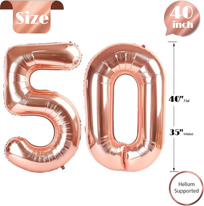 Rose Gold 50 Balloon - Image 5