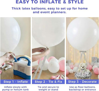 KOOGEL 36 Inch Assorted Rainbow Large Latex Balloons, Shower Wedding Carnival - Image 6