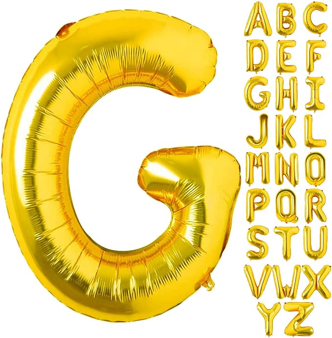 Lovoir 40 Inch Large Gold Letter G Balloons Big Size Jumbo Mylar Foil Helium by Lovoir