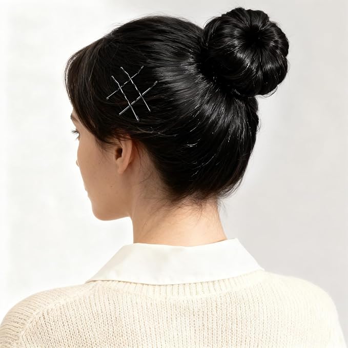 YGDZ 400 Counts Bobby Pins Hair Pins Set for Women, Black 2inch Bobby Pins for Buns, 2.36inch Black U Shaped Hair Pins for Styling, Hair Accessories for Women, Wedding