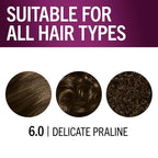 Schwarzkopf Keratin Permanent Hair Dye Cream, 6.0 Delicate Praline, Professional Quality Color for Up to 100% Gray Coverage, Bond Enforcing System