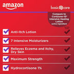 Amazon Basic Care Maximum Strength 1% Hydrocortisone Anti-Itch Lotion for Eczema, 3.5 ounce (Pack of 1)