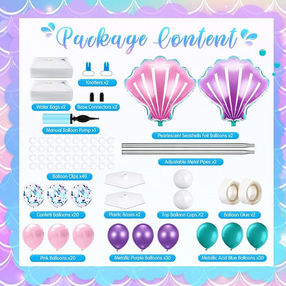 Kasyat 2 Set Mermaid Balloon Column Stand Kit Adjustable Mermaid Balloon arch - Image 3