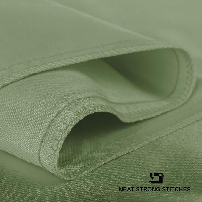 BLISSFORD Satin Pillowcase with Zipper, for Hair and Skin Care, Feels Soft and Cool Like a Silk Pillowcase, Satin Pillow Cases 2 Pack, Slik Pillow Cover, Sage Green -King Size -Set of 2