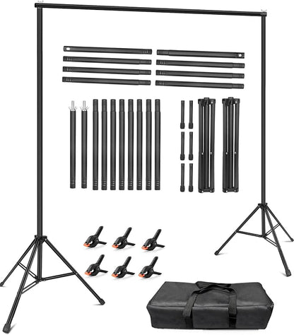 Hemmotop Backdrop Stand 10x8ft, Versatile Sizes Adjustable Banner Holder | Metal by Hemmotop