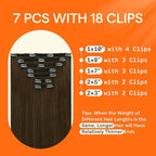 Full Shine Clip in Extensions Real Human Hair Brown 22 Inch Invisible Clip in Hair Extensions Human Hair Straight Triple Weft Medium Brown Remy Hair Extensions Clip ins 7 Pcs 120 G