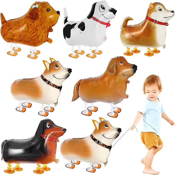 6 Pcs Walking Dogs Balloons, Dog Party Decorations, Walking Animal Balloons Dog by KINYFY