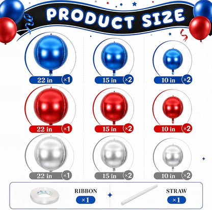 Red White Blue Balloons - Image 2