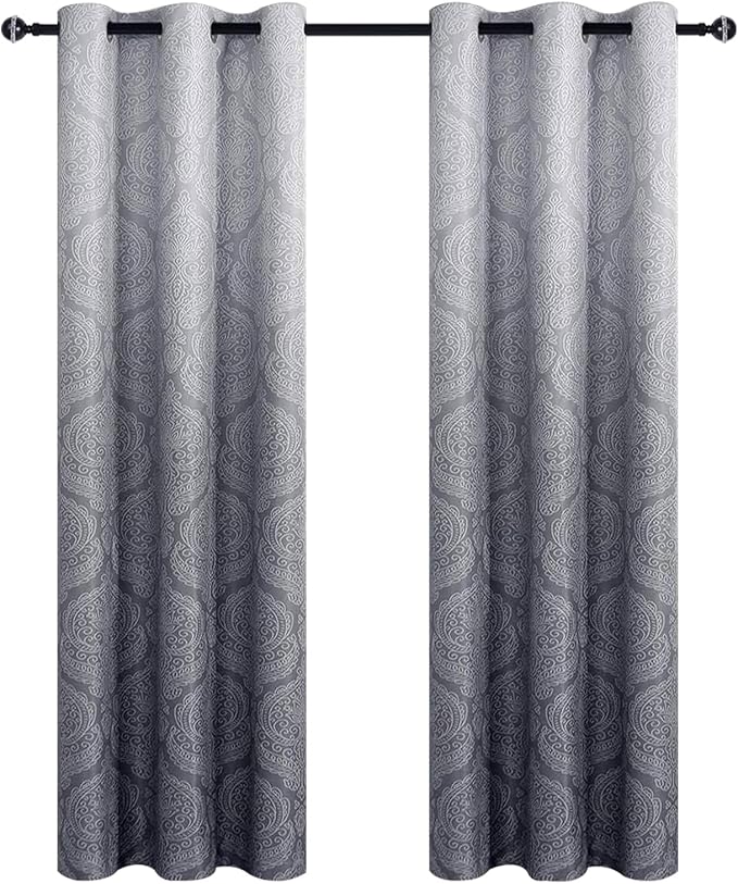 DWCN Grey Ombre Blackout Curtains - Image 8