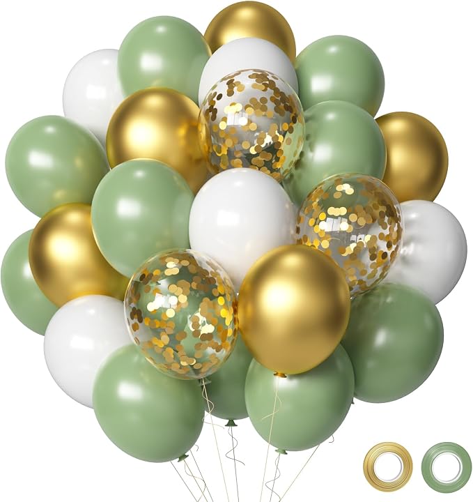 Sage green Balloons by Aiwolf