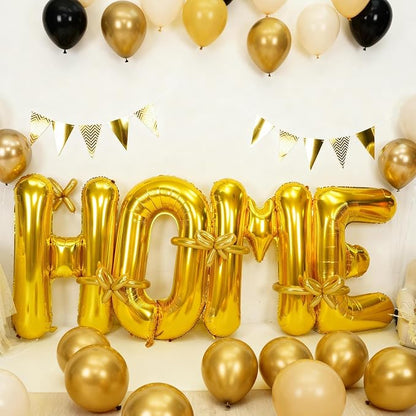 Gold HOME Balloons 40 Inch, Large HOME Letter Banner - Image 7