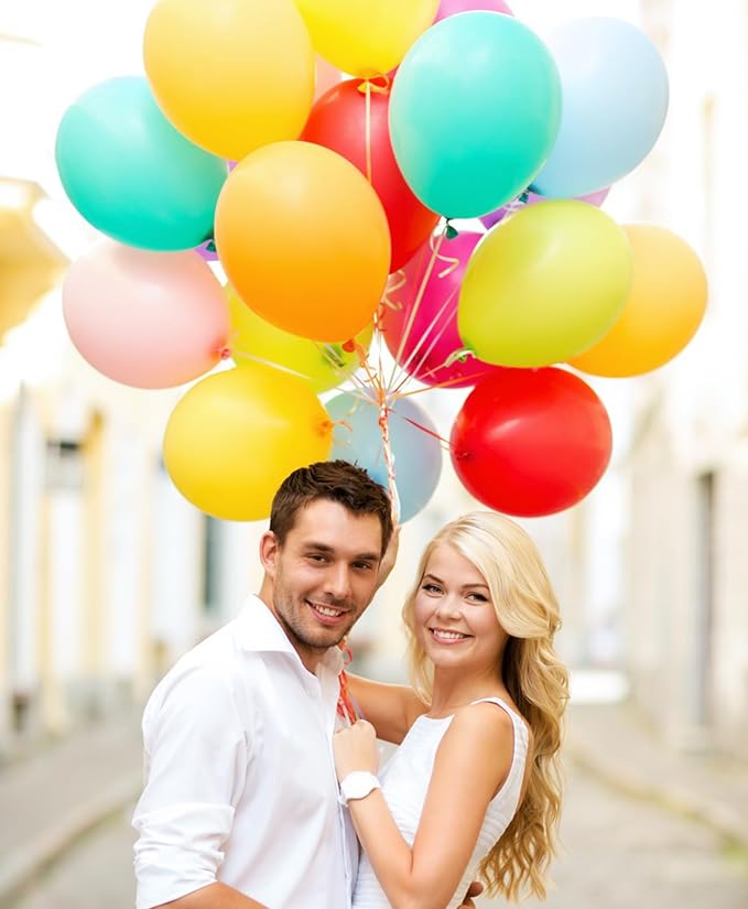 10 Inch Rainbow Balloons - Image 4