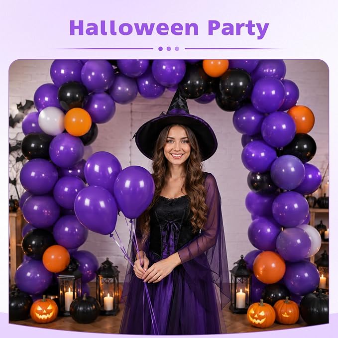 Dark Purple Balloons, 12 Inch Royal Purple Latex Party Balloon | 30 Pack Purple - Image 4
