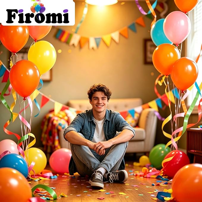 Firomi Thicken Latex Orange Balloons 12-inch 100 Pack - Image 5