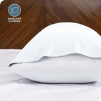 Bare Home Microfiber Body Pillow Cover - Ultra Soft & Cooling - Double Brushed - Envelope Closure - Easy Care (20''x54'' Body Pillow Cover, White)