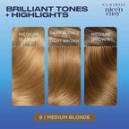 Clairol Nice'n Easy 8 Medium Blonde Permanent Hair Dye & Root Touch-Up Multi-Pack Bundle