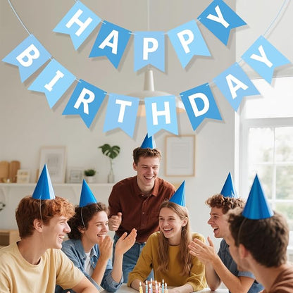 Happy Birthday Banner Sign, Birthday Garland Wall Door Hanging Banners Flag - Image 5