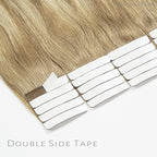 Lacer Hair Extensions Real Human Hair Tape in Balayage Light Brown to Platinum Blonde Real Virgin Tape in Hair Extensions Human Hair PU Skin Weft Double Side 50g 20pcs/set 20 Inches