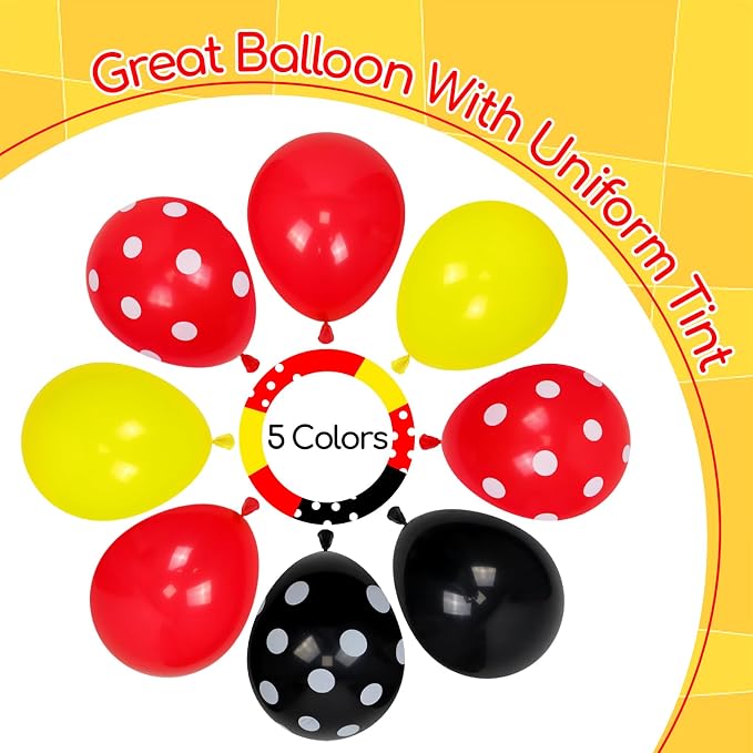 60pcs 12inch Red and Yellow Balloons - Image 2