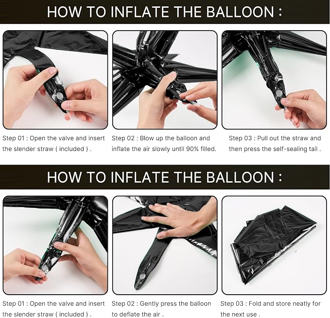 PartyWoo Black Star Spike Latex Balloon Arch Kit 110pcs Different Sizes | 18 12 - Image 6