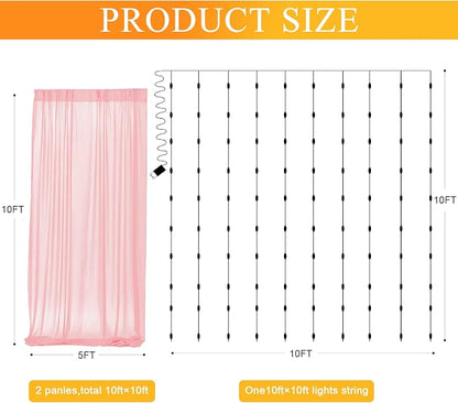 Fomcet Tulle Backdrop Curtains - Image 2