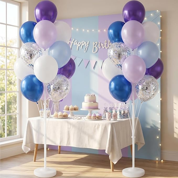 Blue Purple Balloon Column Kit for Floor or Table Decor for Party | Use it at a - Image 6