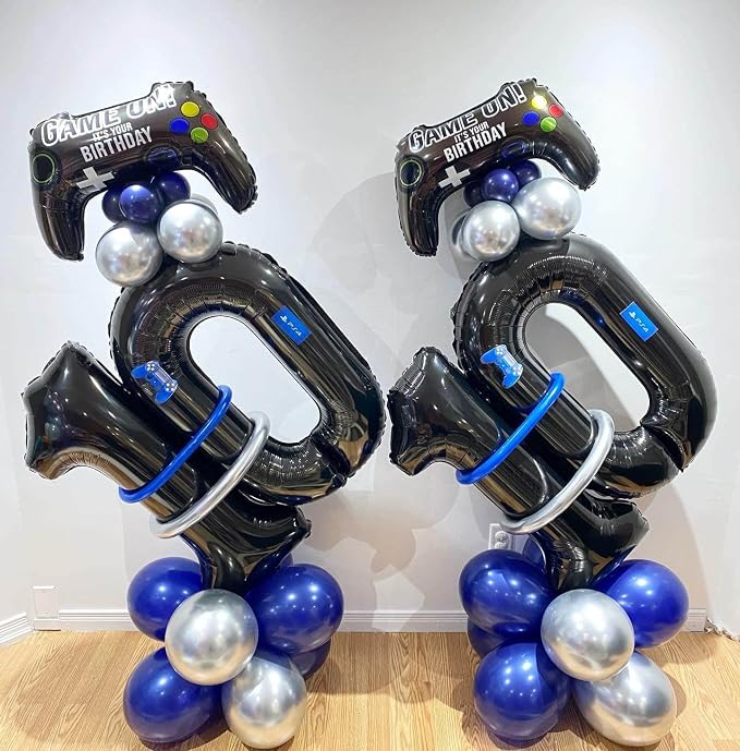 40 Inch Black 15 Number Balloons Giant 15 Balloons Black Birthday Balloons 15th - Image 5