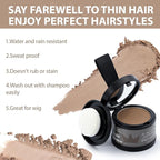 2 Pack Hairline Powder for Women and Men, Used to Root Touch Up Hair Color, Thinning and Gray Hair Coverage and Bald Spots Coverage, Light Brown