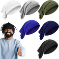 SATINIOR 6 Pcs Spandex Dreadlock Cap Dreadlock Tube Bands Unisex Men Women Elastic Hair Dreads Head Wraps Headbands for Dreads Accessories, 6 Colors