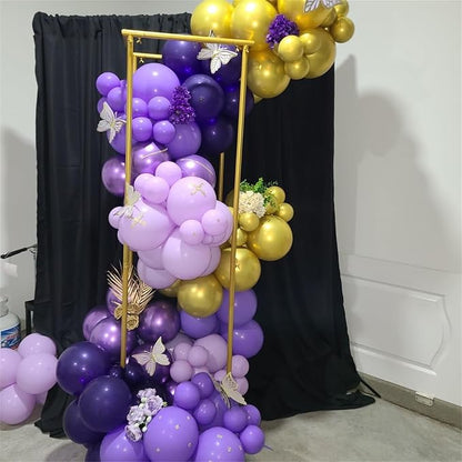Pastel Purple Gold Balloons Set - Image 3