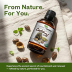 Mayan's Secret - Pure Cold-Pressed Castor Oil Organic Hexane-Free Unrefined 4 fl oz Glass Bottle – Natural Castor Oil for Hair Growth, Eyelashes, Eyebrows, Skin, Face & Body – USDA Certified