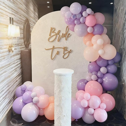 Pastel Pink and Purple Balloons, Princess Pearl Light Pink Purple Orange Latex - Image 7