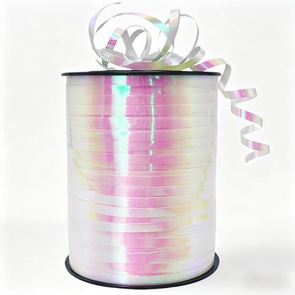 500 Yards Iridescent White Curling Ribbon, Balloon String Gift Wrap Ribbons | by Winjeto