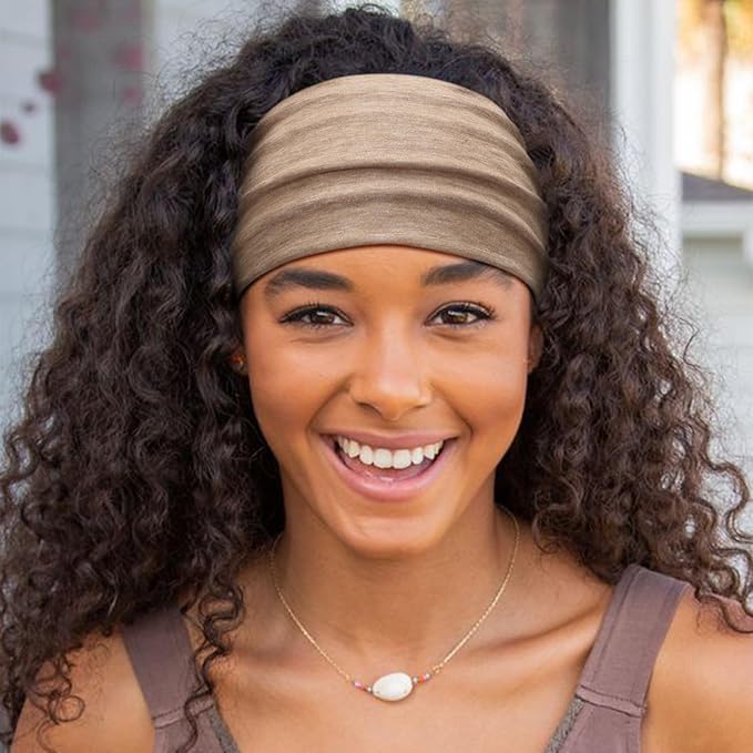 Extra Wide Headbands for Women Large Turban Headband Non Slip Boho Elastic Hairband Hair Twisted Knot Head Bands Accessories
