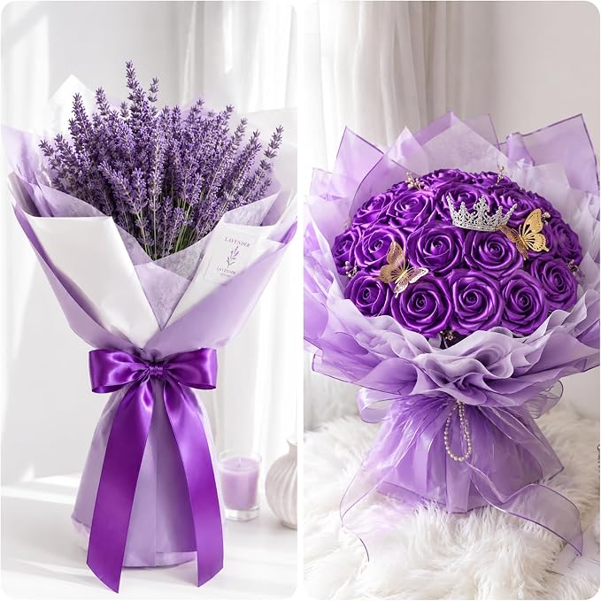 KINGLAKE Purple Satin Ribbon - Image 5