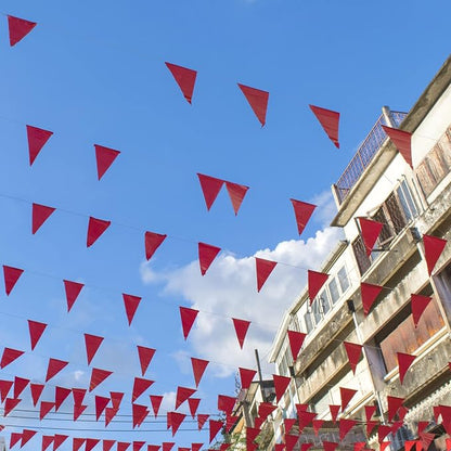 Novelty Place 36 Feet Solid Red Pennant Banner - Image 5