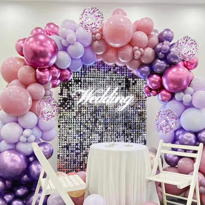 Pink Purple Balloon Garland Arch Kit - Image 5