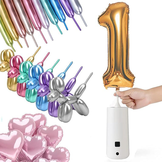 Electric Magic Balloon Pump, Electric Air Inflator Party Air Blower Pump by AJUJIAJIA
