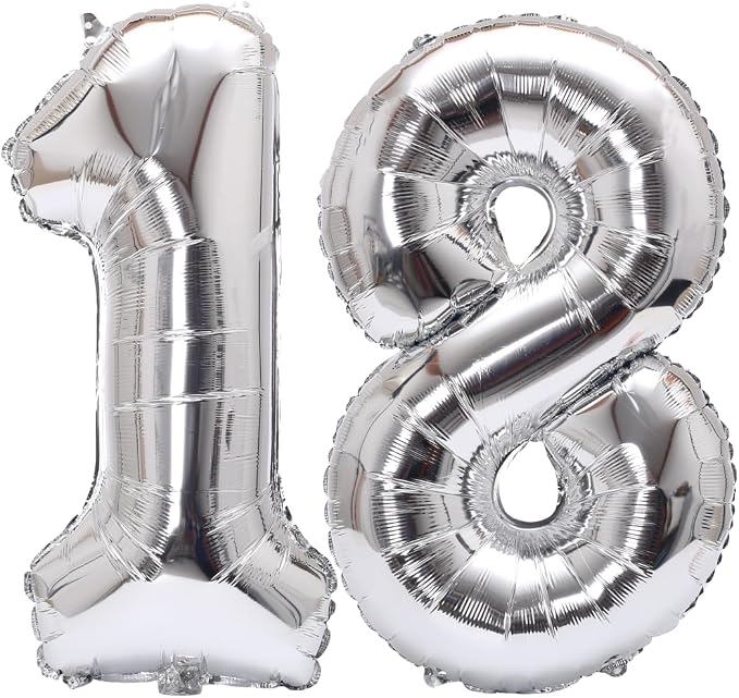Number 18 Balloon Foil Mylar Balloons by YPSelected