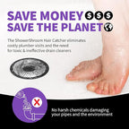 ShowerShroom SHSULT755 Ultra Revolutionary Shower Hair Catcher Drain Protector, No Size, Stainless