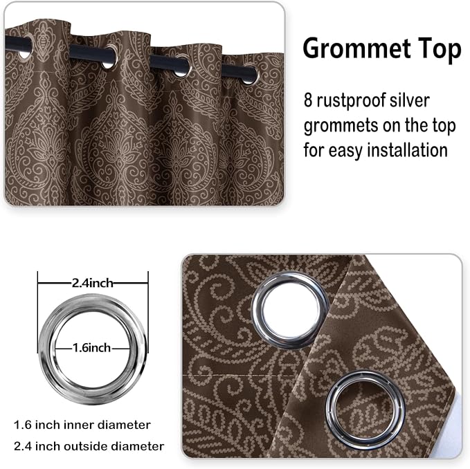 DWCN Brown Curtains 84 inch Long - Image 5