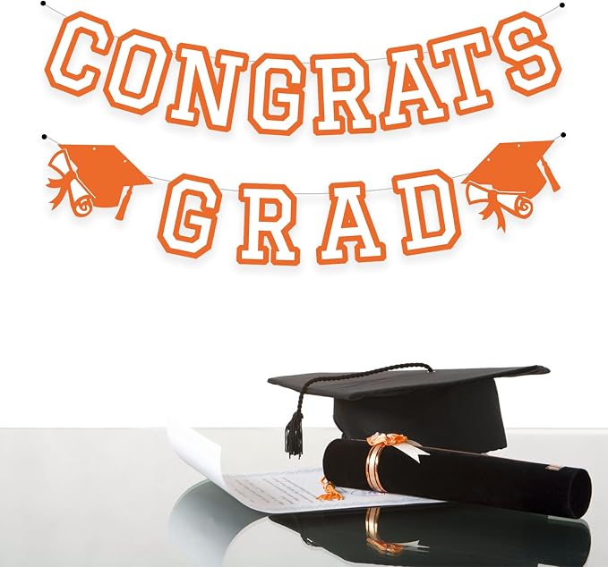 Congrats Grad Banner Graduation Party Banner Decoration Hanging Garland High - Image 3