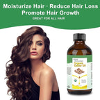 Organic Castor Oil for Body,Castors Hair & Lashes Brow Oils, USDA Certified 100% Pure Natural Glass Bottle, Cold Pressed, Hexane Free. Castor Oil for Hair Growth, Thicker Fuller Brows, 4.22oz