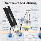 Minoxidil Applicator Comb,2Pcs Scalp Applicator Comb Set,Minoxidil Serum Liquid Massager To Promote Hair Growth,Roller Ball Scalp Massage Comb（Black）
