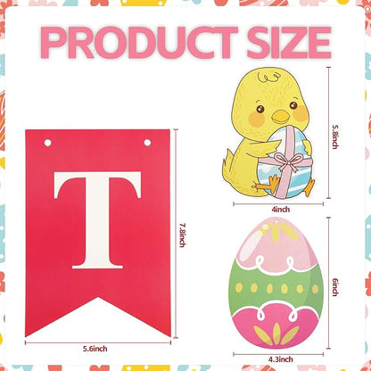 Easter Party Decorations, Easter Banner Spring Bunny Garland Banner - Image 2