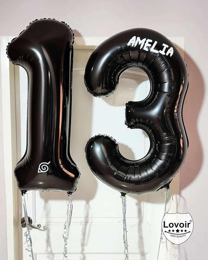 Black 11 Number Balloons, 40 Inch Giant Number 11 Balloons Foil Mylar Helium - Image 4