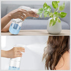 2 Pack Glass Spray Bottles with Silicone Sleeve, 16 oz Empty Refillable Containers with Adjustable Spray Nozzles, Spray Bottles for Hair, Cleaning Solutions and Plants Blue